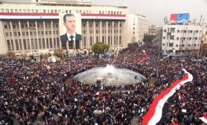 Damascus, Rally, Bashar al-Assad