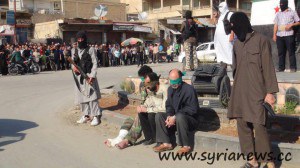 Obama's Nusra Front execute 3 men in a public square