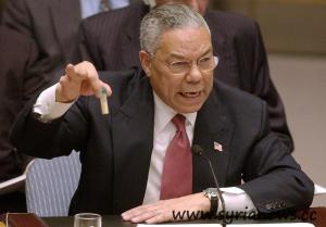 Collin Powell showed evidence that were completely invented.