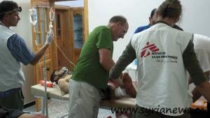 MSF treats "patients" in the battle area in Syria