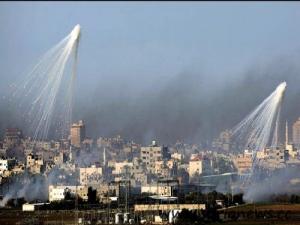 Phosphorus bombs on Gaza.