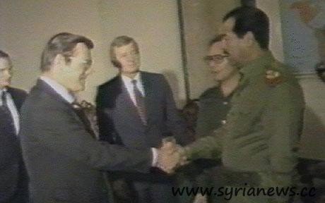 Rumsfeld and Saddam.
