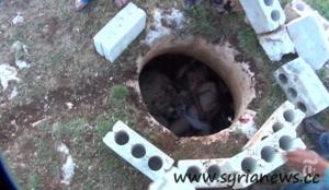 The dead bodies of the seven soldiers were thrown into this hole.