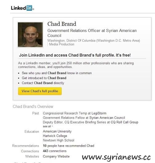 Chad Brand, U.S. Government Relations Officer at Syrian American Council