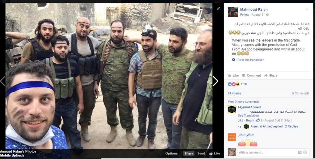 Mahmoud Rslan, WH humanitarian who took "iconic" photo, poses with terrorists who beheaded 12 year old Abdullah Issa