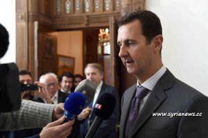 image-Syria President Dr. Bashar al-Assad Talking to French Reporters