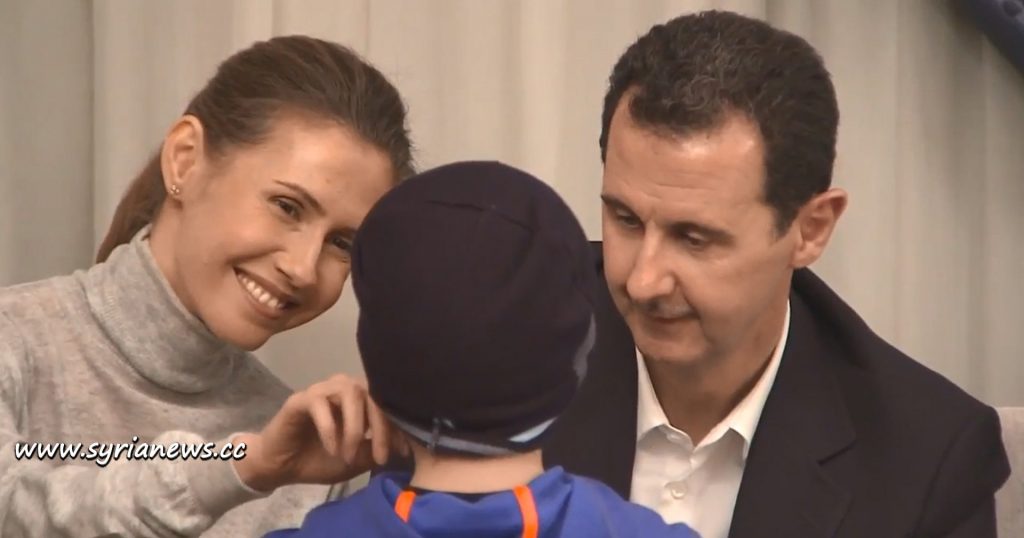 image-Latakia Freed Women and Children with President Assad and First Lady Asma