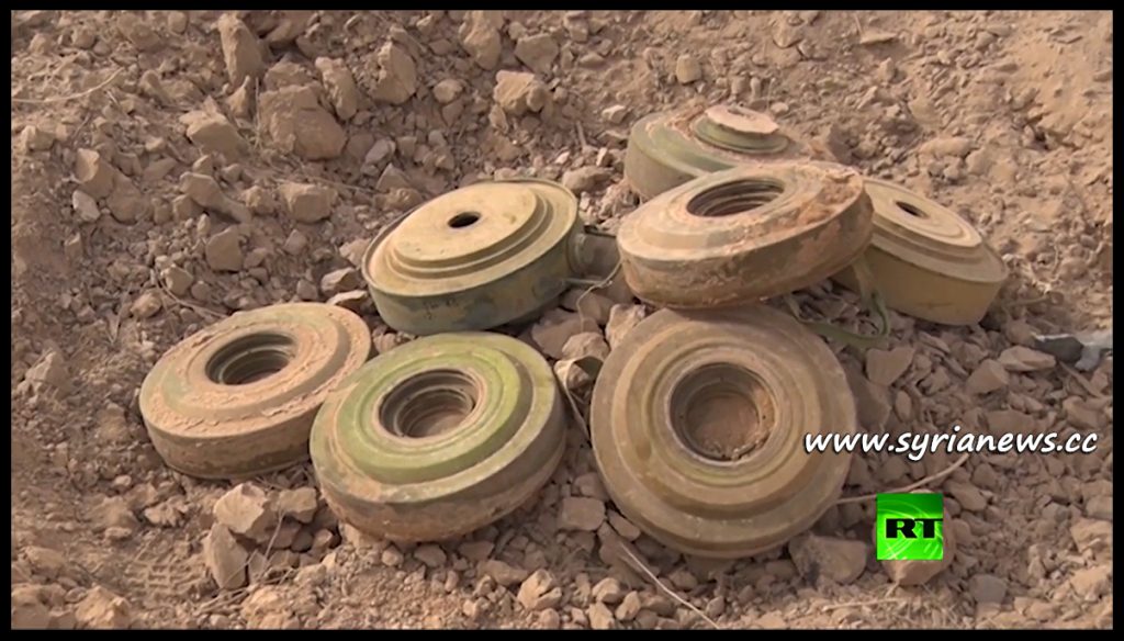 image-IEDs planted by ISIS and found in Deir Ezzor by Russian Sappers