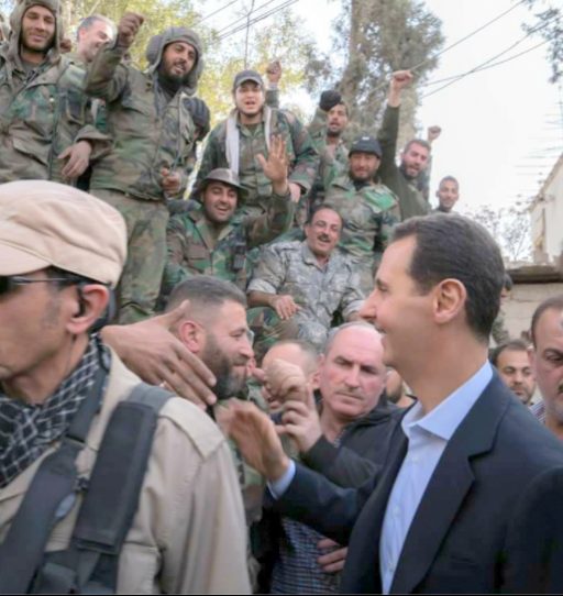 President Assad and members of the Syrian Arab Army.