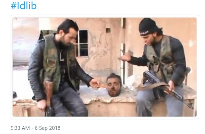 al-Qaeda necrophiliacs in Idlib, supported by the US.