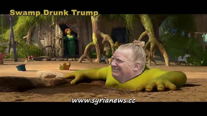 Swamp Drunk Trump - Was elected to drain the swamp and instead became swamp drunk