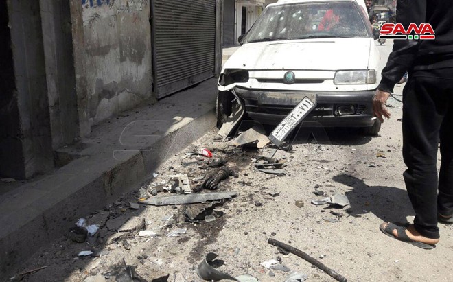East of Homs Explosion injuring civilians