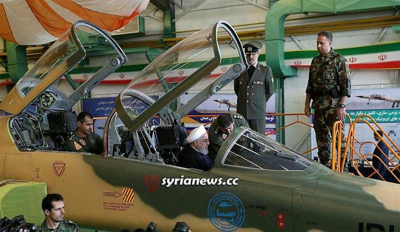 Iran President Hassan Rohani inspects Kosar Fighter Jet August 2018
