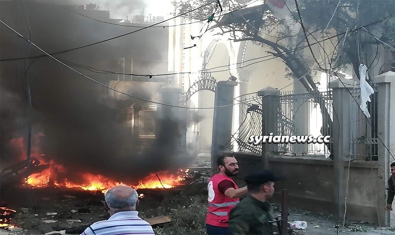 Bomb detonated in front of Virgin Mary Church - Qamishli - Hasakah Syria