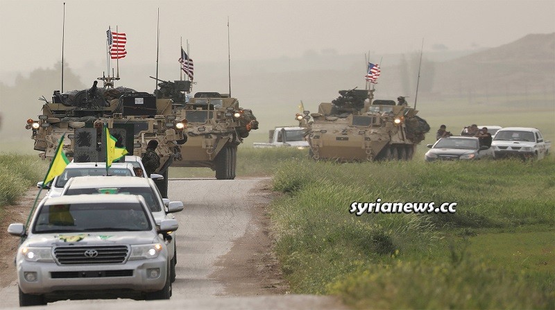 Kurdish SDF and US forces north Syria