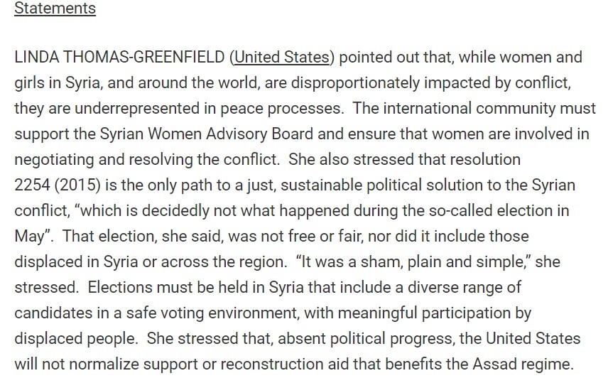 UNSC klan runs various Syrian women's groups.