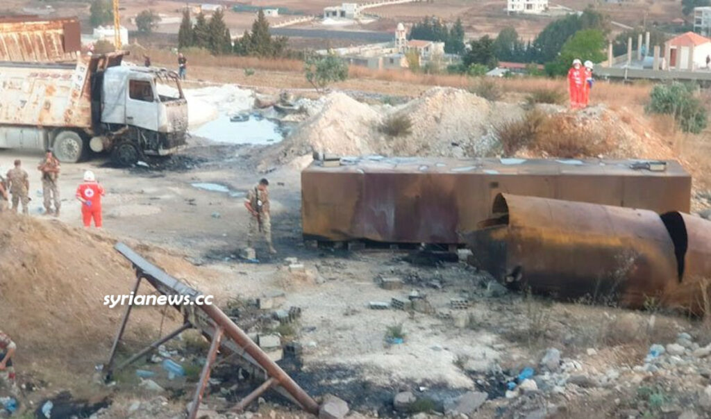 Lebanon Akkar oil tanker explosion kills and injures 100 people