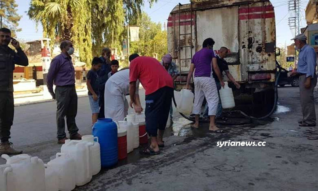 Turkish regime of Erdogan continue cutting the water off 1 million Syrians in Hasakah