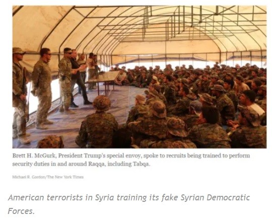 Military terrorists in Syria.