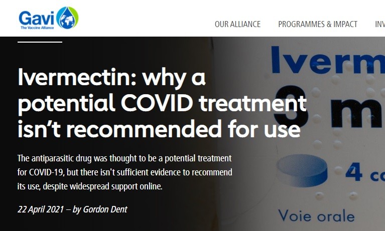 Bill Gates says no to ivermectin.
