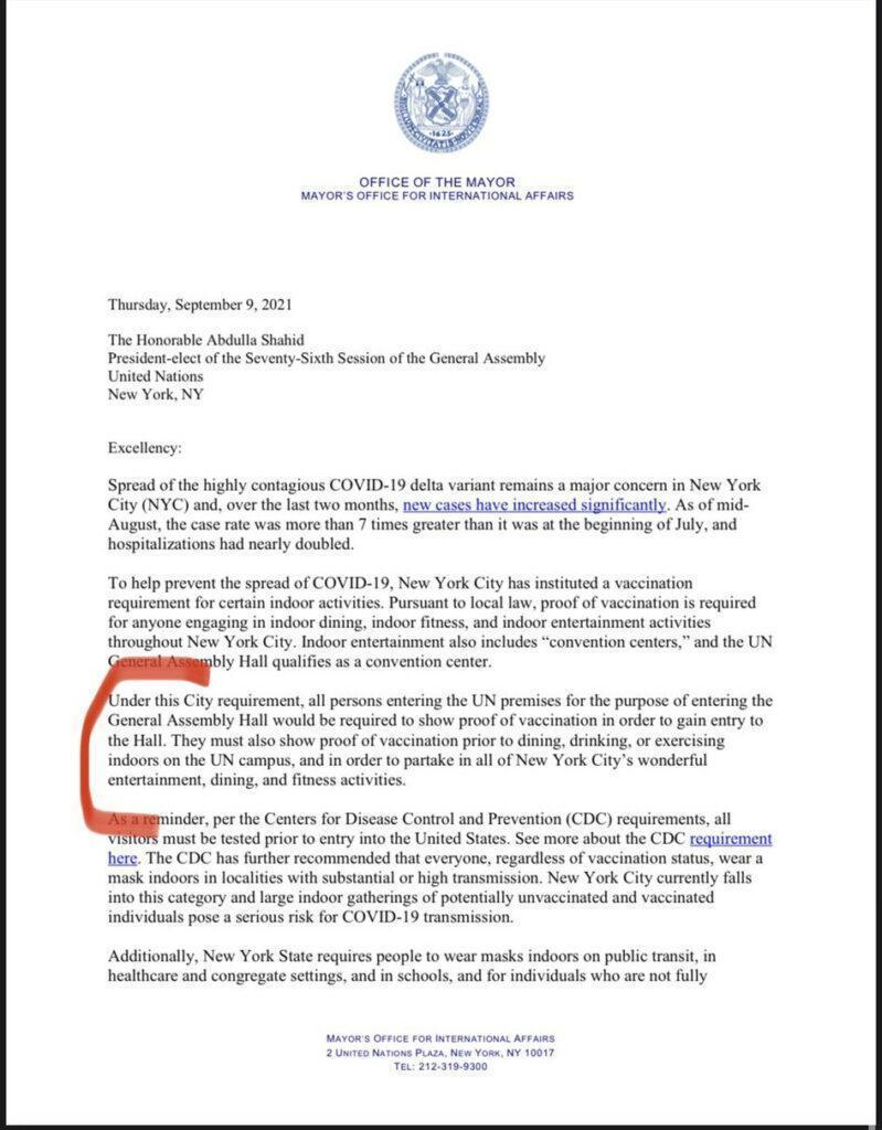de blasio has no control over un
