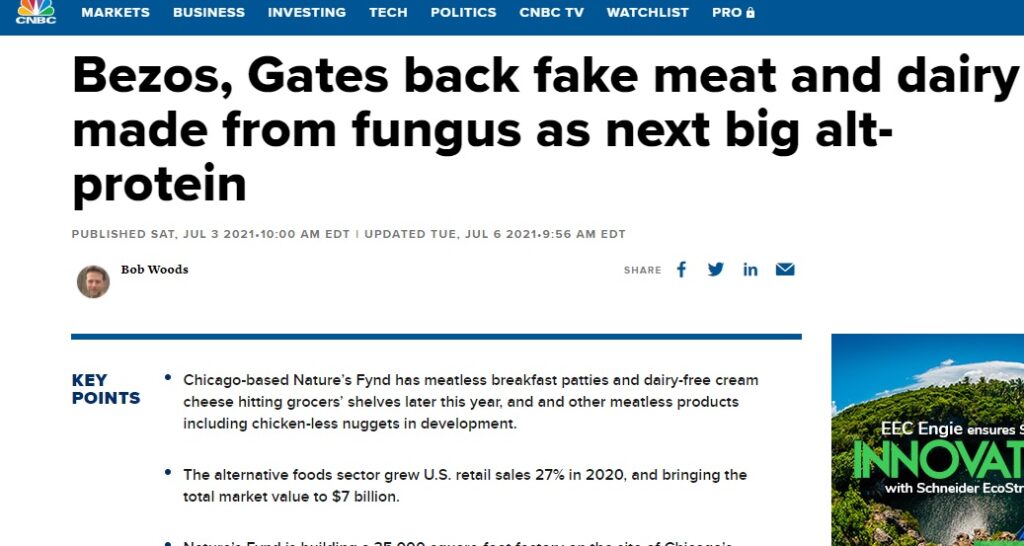 Fake food for the peons is an sideline of philanthropist Gates, unrelated to smallpox terror.