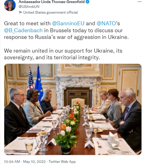 Close NATO associates had a nice luncheon on the second day of Brussels VI Syria-less meeting during which they railed against Russia.