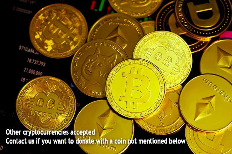 donate with cryptocurrency bitcoin ether usdt xmr bch