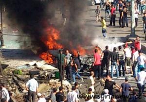Car explosion in Waar residential neighborhood in Homs killed 6 & injured over 30 civilians