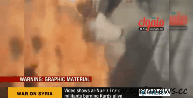 Terrorists set Syrian Kurds on Fire
