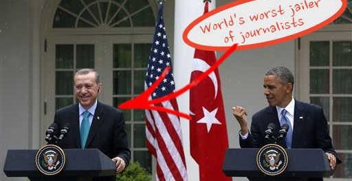 Erdogan jailer of journalists