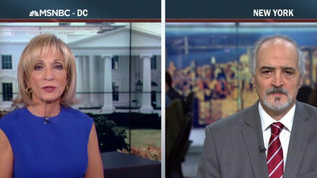 Dr. Bashar Jaafari spoon-feeding logic to the viewers of MSNBC