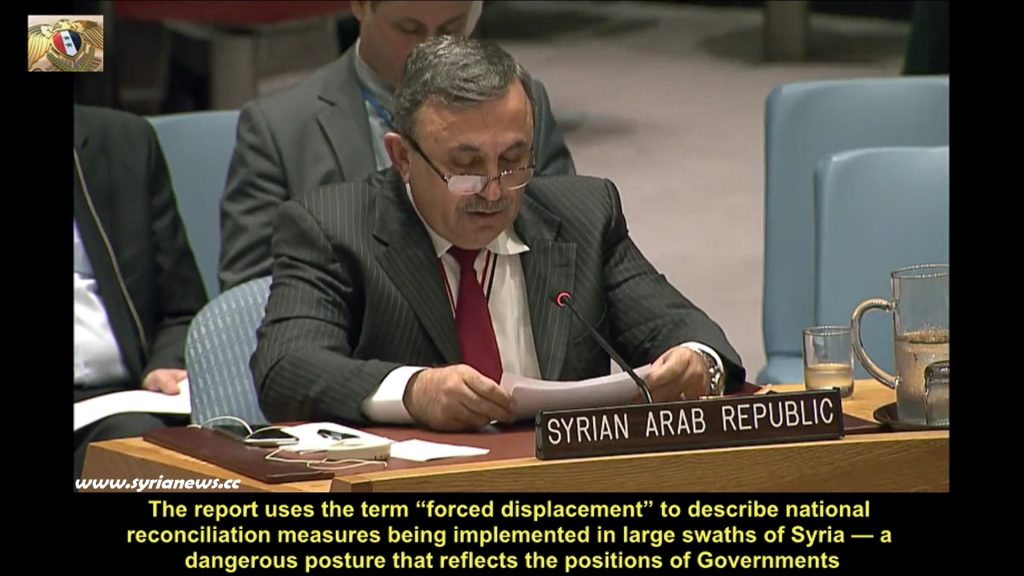 Syrian Ambassador at UNSC Destroys UN Humanitarian Report Lies about Syria