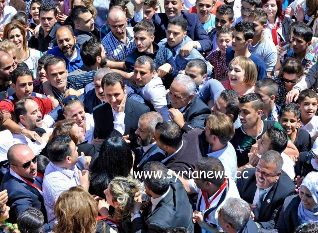 Syria President Bashar Assad among his people - SAA - Damascus SDF iran