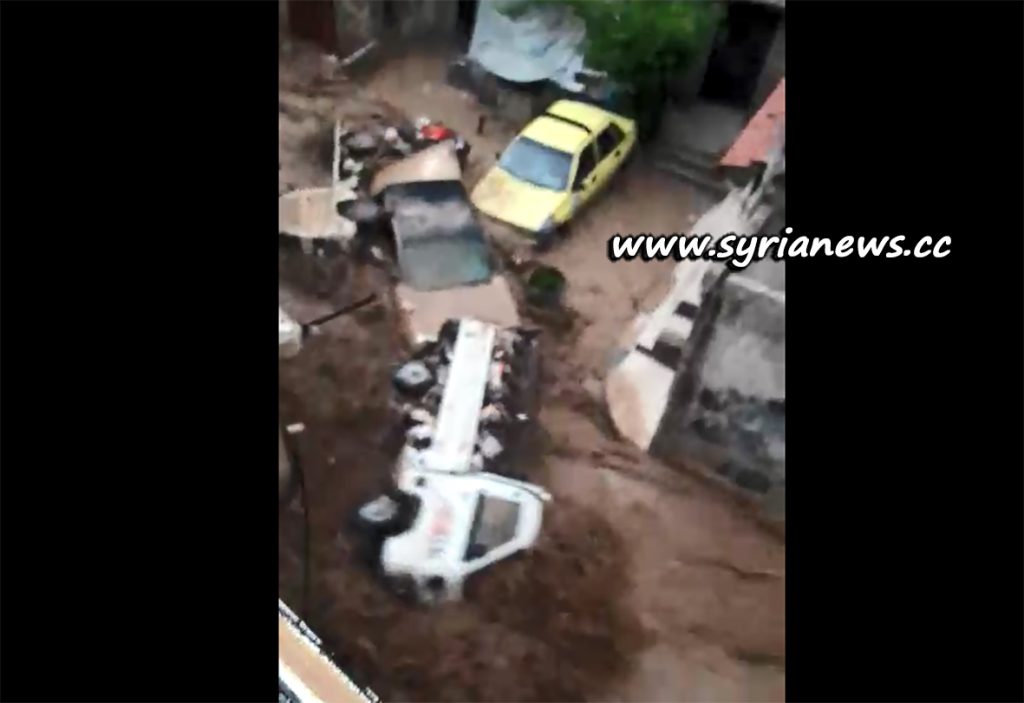 image-Flash Flooding in Damascus Syria 26 April 2018