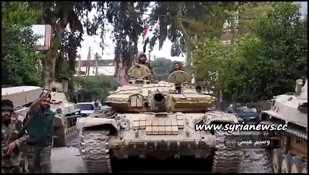 image-SAA Syrian Arab Army Republican Guards Storming ISIS in Yarmouk Camp