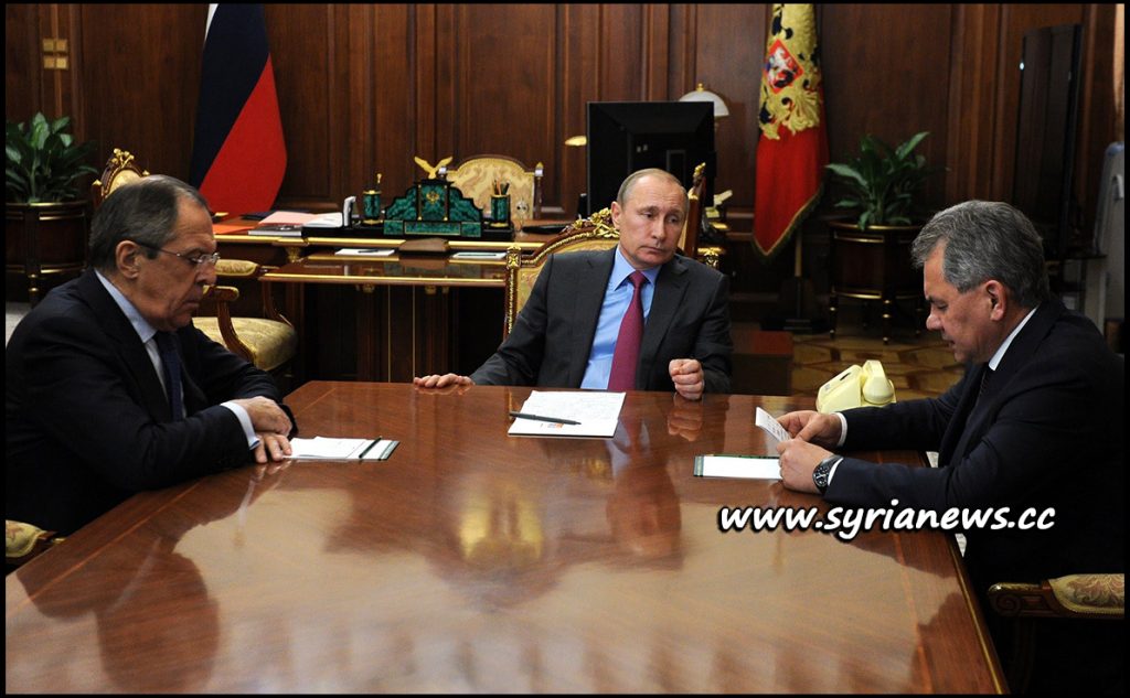 image-Russian President Vladimir Putin Minister of Foreign Affairs Sergey Lavrov Minister of Defense Sergey Shoygu