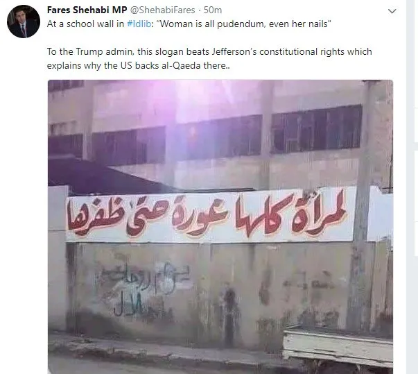 Syrian women are invisible in Idlib. This is what the Wahhabi savages think of them.