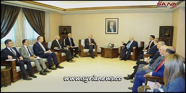 Syria: Waleed Moallem Receives UN's Special Envoy Stefan De Mistura