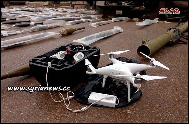 Weapons and Munition left by Terrorists near Daraa Balad - Syria