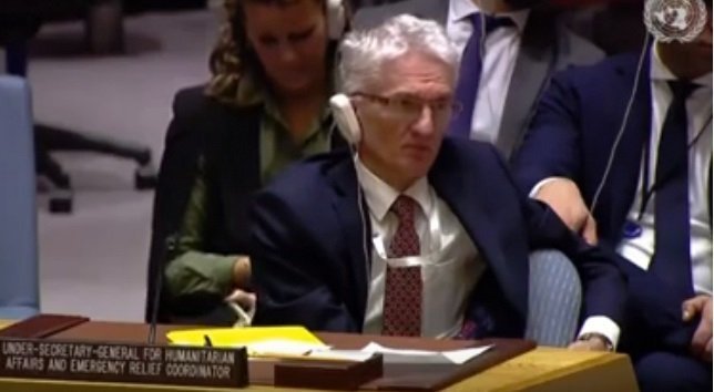 OHCHR's Lowcock turned his back to Dr. Jaafari when he provided proof of Lowcock's lies on Syria. Yet now we're supposed to believe them on Ukraine.