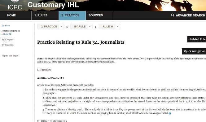 ICRC Journalists guideline