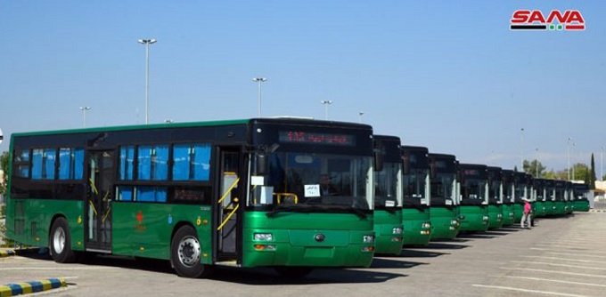 China sent one hundred mass transit buses to Syria.
