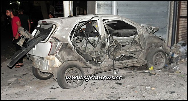 Sweida terrorist attack using booby trapped motorbike