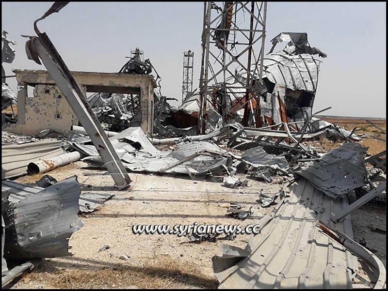 Nusra Front terrorists blow up grain silos in Tal Al-Sakhr Idlib Countryside - SANA