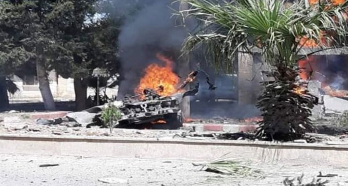 Trump regime mass killers blew up vehicle in Qahtaniyah Syria. Murder victims & injured tolls not yet released.