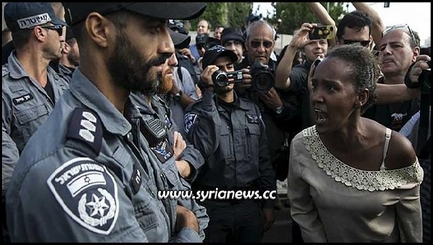 Jews Falashas protests against the inhumane and racist treatment they receive in Israel