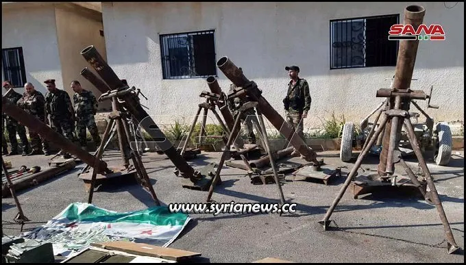 More weapons left behind by NATO terrorists in Ltamenah Hama countryside - Idlib