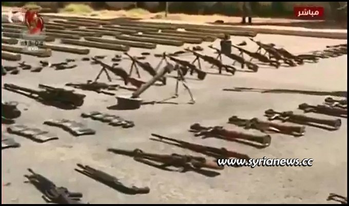 SAA and Counter Terrorism units discover more weapons and gears used by NATO terrorists in Syria