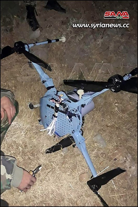 SAA officer dismantles Israeli drone loaded with cluster bomb and C4 explosives